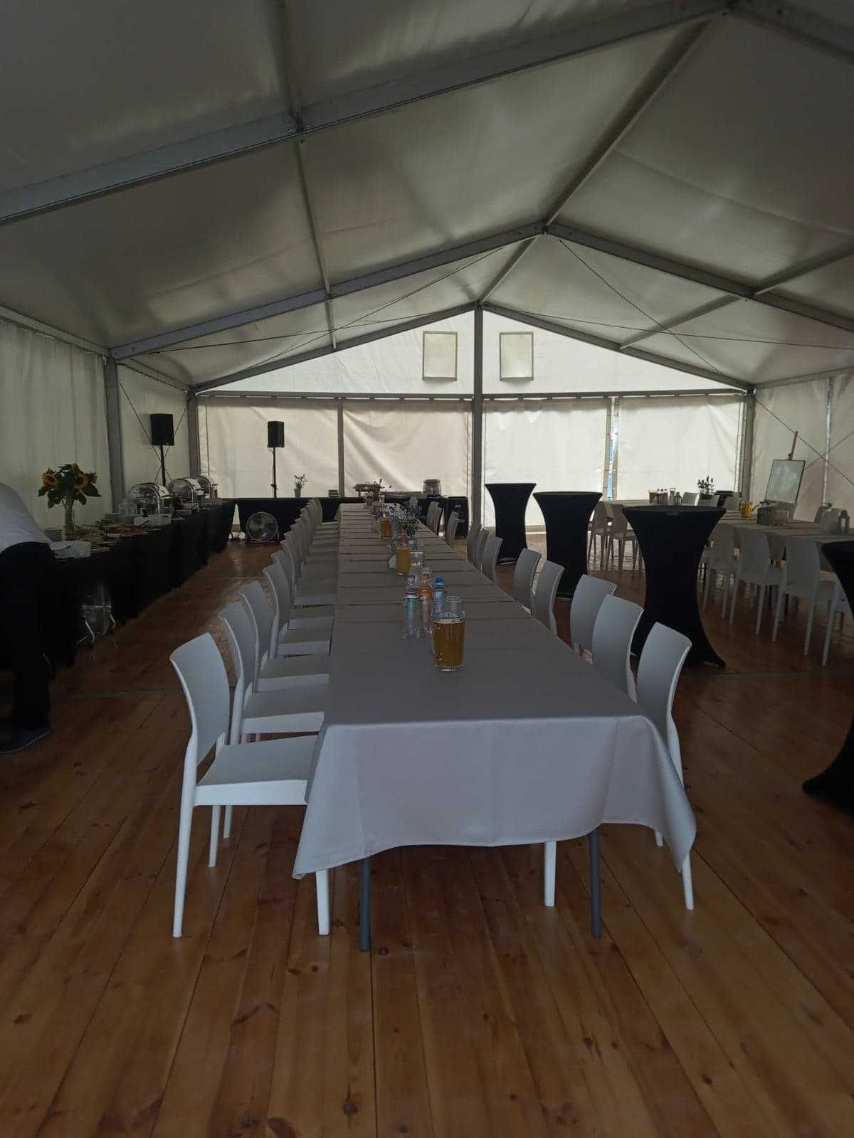 Namioty hale eventowe stoły krzesła