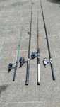 Canas de pesca com carrinho