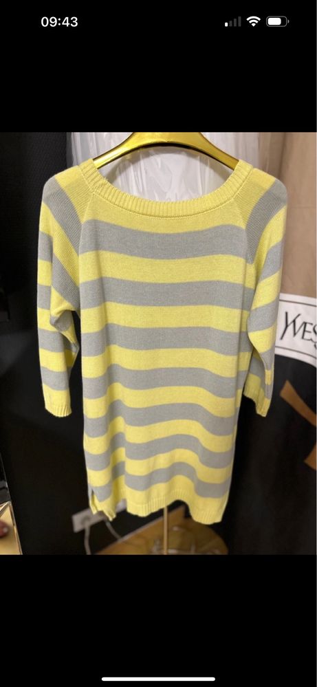 Sweter w paski rękaw 3/4 S/M