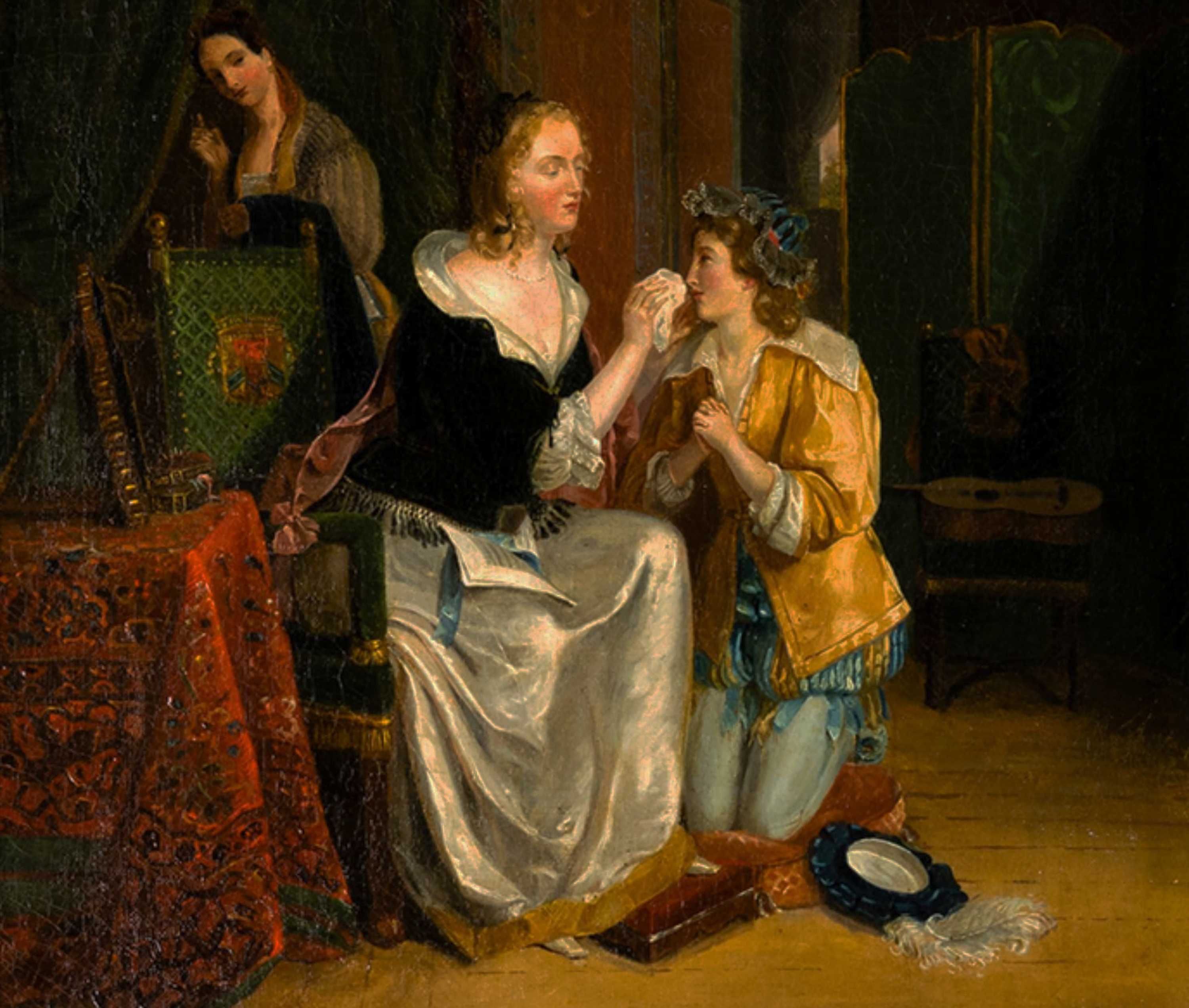 Pintura mãe filha Jean Augustin Franquelin | Romantismo