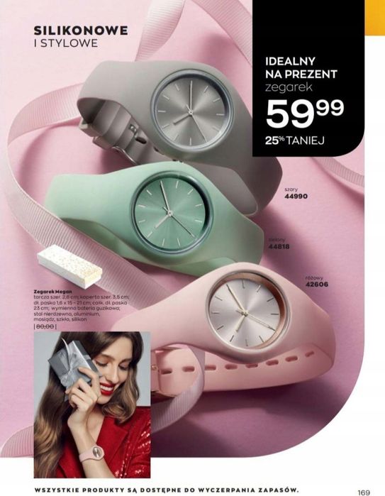AVON zegarek damski Megan Greys silikonowy