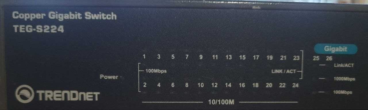TRENDnet TEG-S224 - 24-Port 10/100Mbps Switch with 2 Gigabit Ports