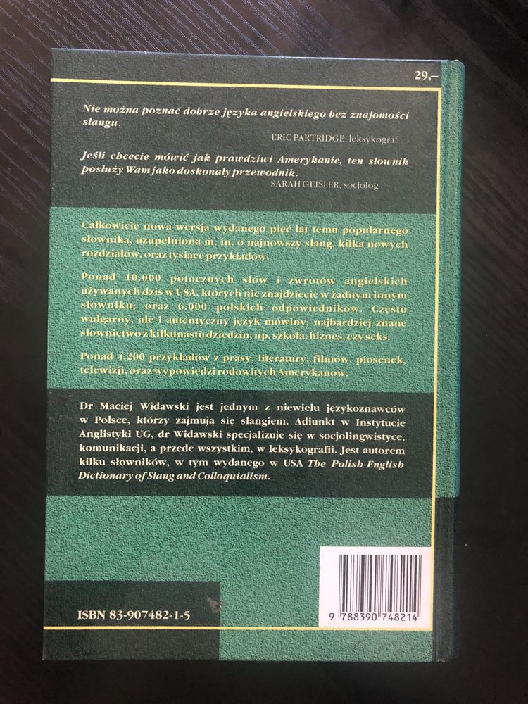 Słownik slangu i potocznej angielszczyzny - Maciej Widawski