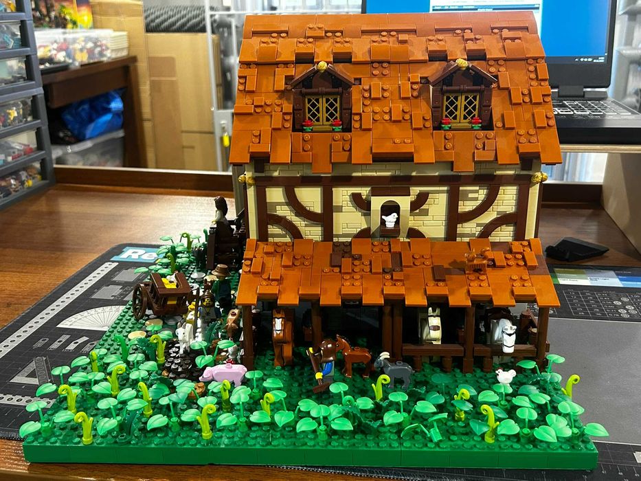 Lego castle MOC - średniowieczna słowiańska stajnia