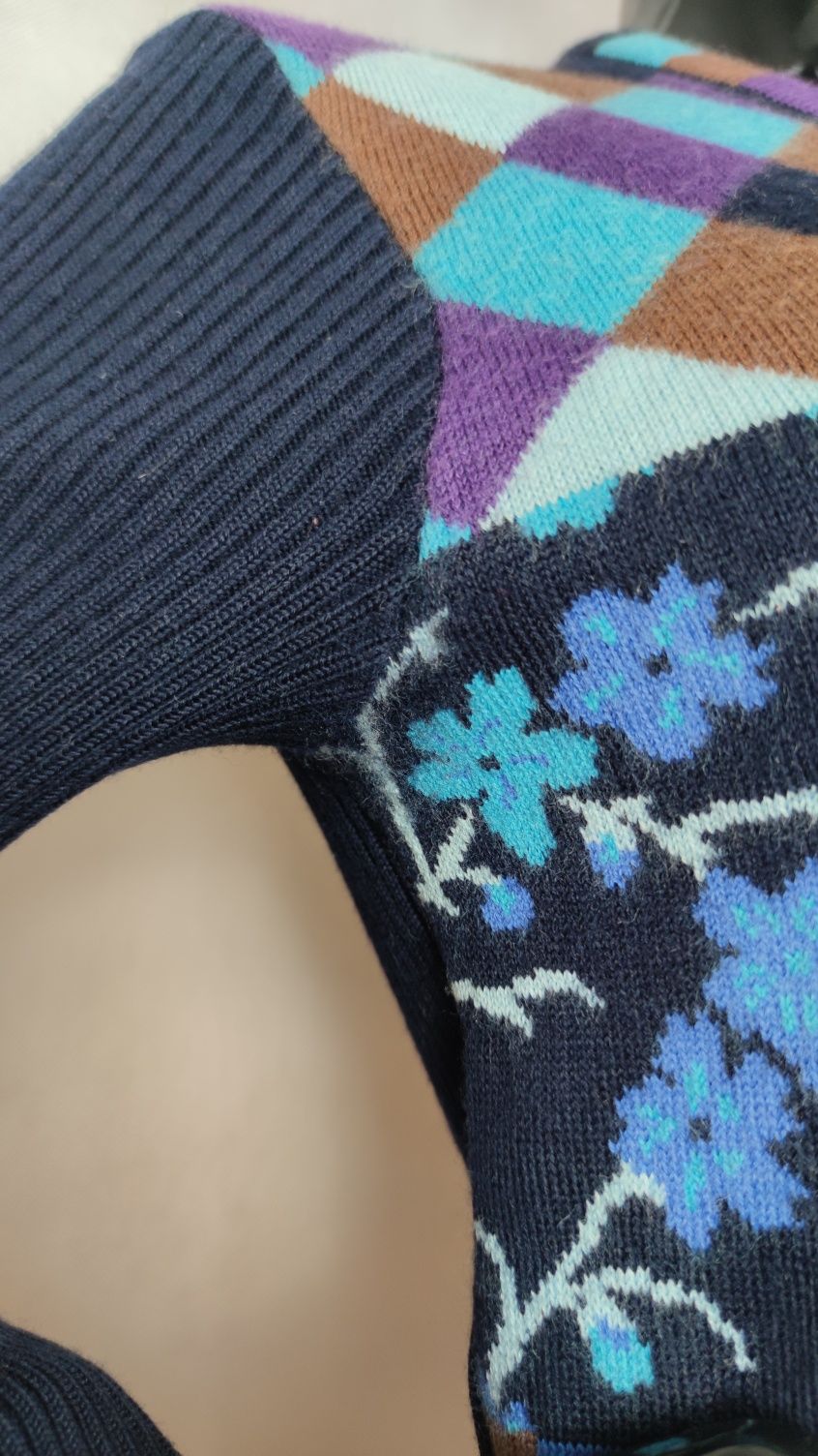 Kenzo Jeans vintage kardigan z kwiatowym nadrukiem