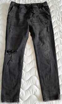 Spodnie męskie jeansowe skinny jogger BERSHKA XL