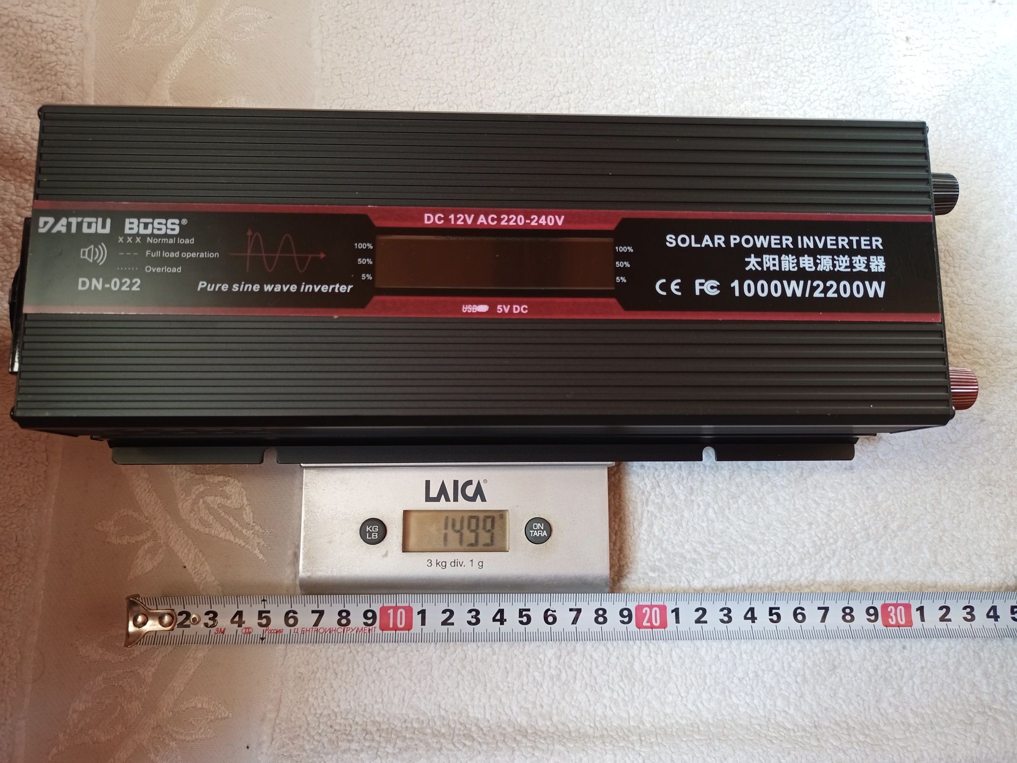 Інвертор DATOU BOSS 12/220v 1000/2200w