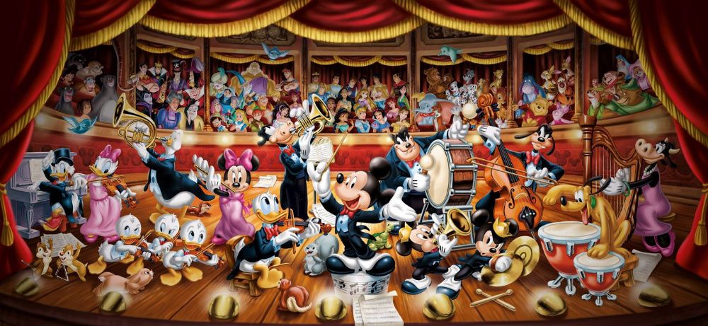 Puzzle 13200 Clementoni Disney Orkiestra / ułożone, wszystkie elementy