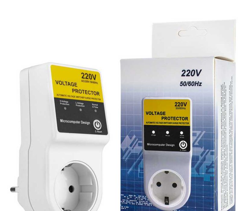 Реле напруги Open Electric VP-2166, 165v-265V, 16a, 3000w, білий