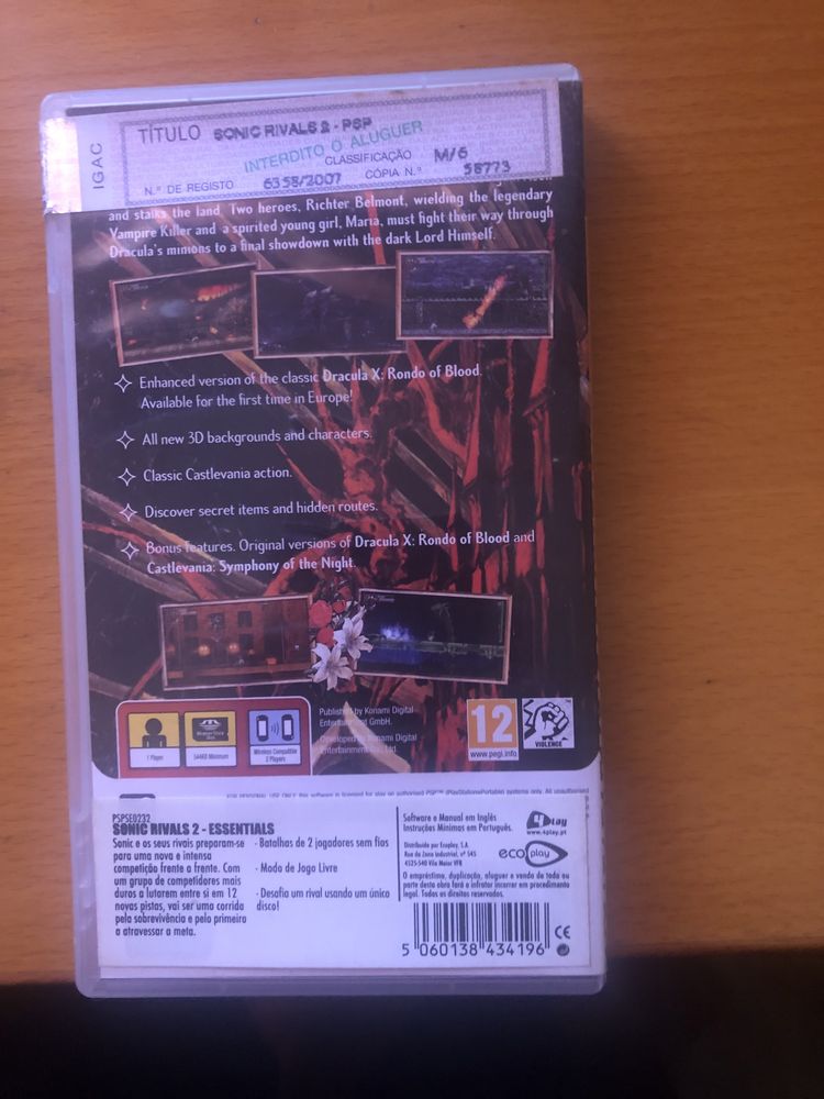 Jogo Castlevania Dracula X Chronicles Raro
