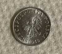 1 grosz z 1949 bez znaku mennicy