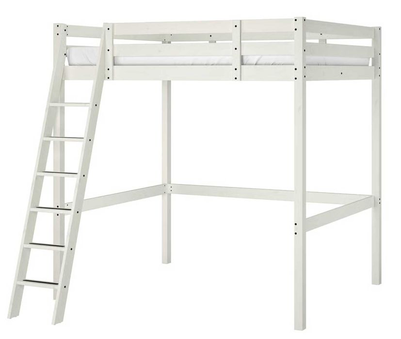 Estrutura de cama alta Ikea STORÅ, velatura branca, 140x200 cm
