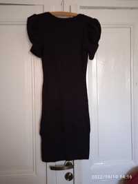 Suknia czarna z krótkim rękawem