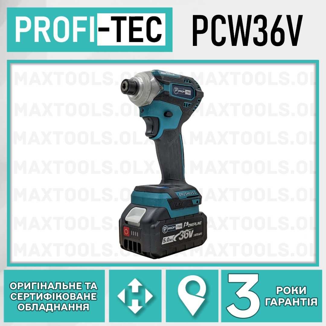 Impact Гвинтоверт гайковерт акумуляторний PROFI-TEC PCW36V SET