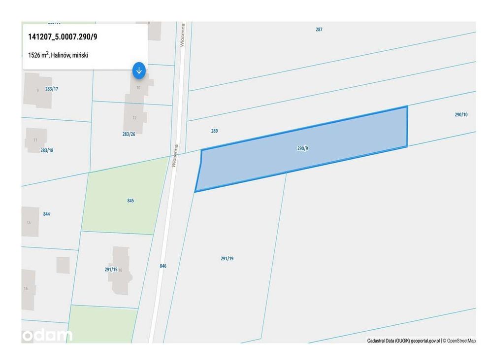 Działka na sprzedaż 1522 m² w spokojnej okolicy