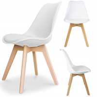 Skandynawskie Krzesła 4szt Nowoczesny Design do Kuchni Salonu Poduszka