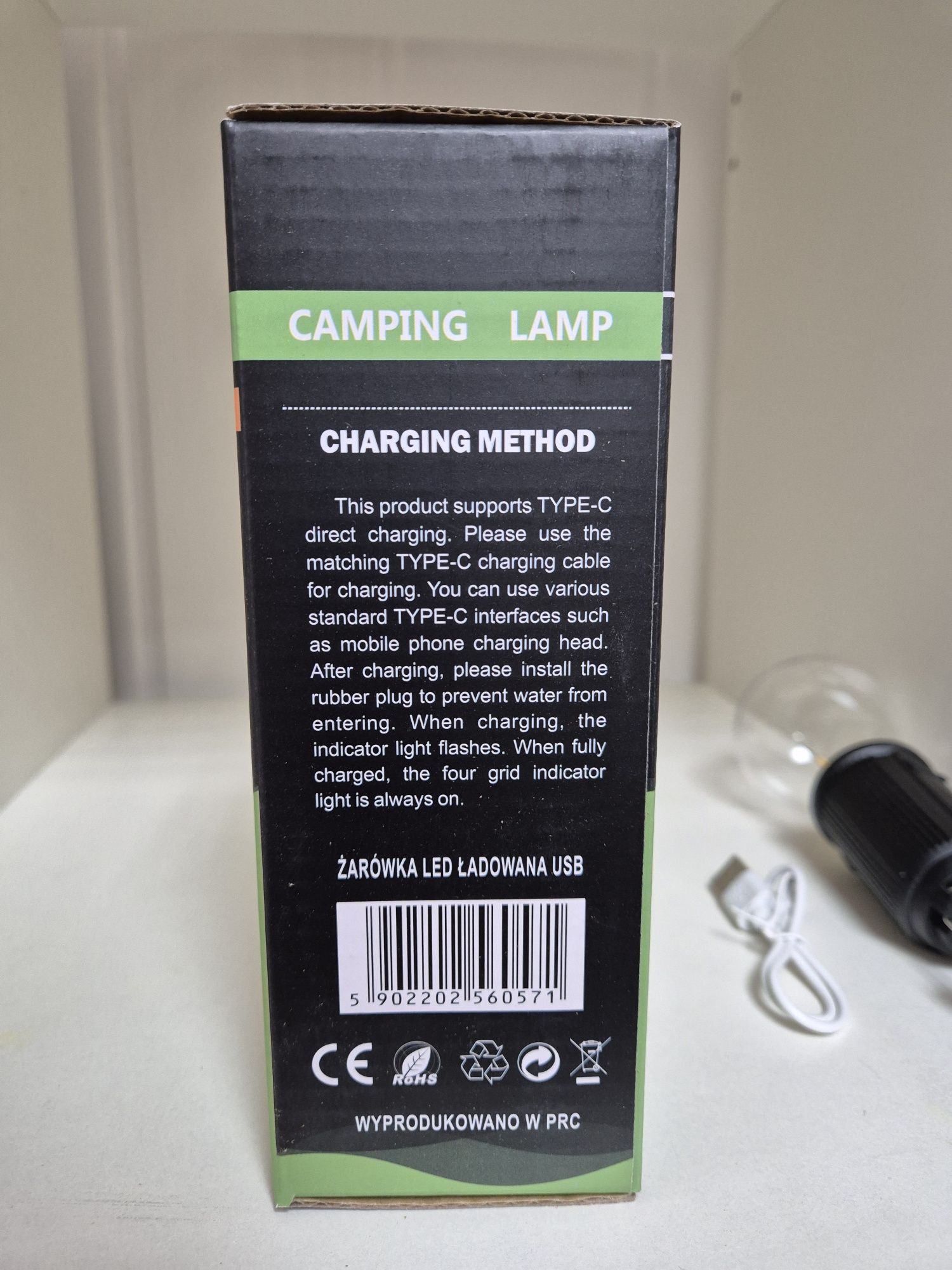 Lampka kampingowa na usb