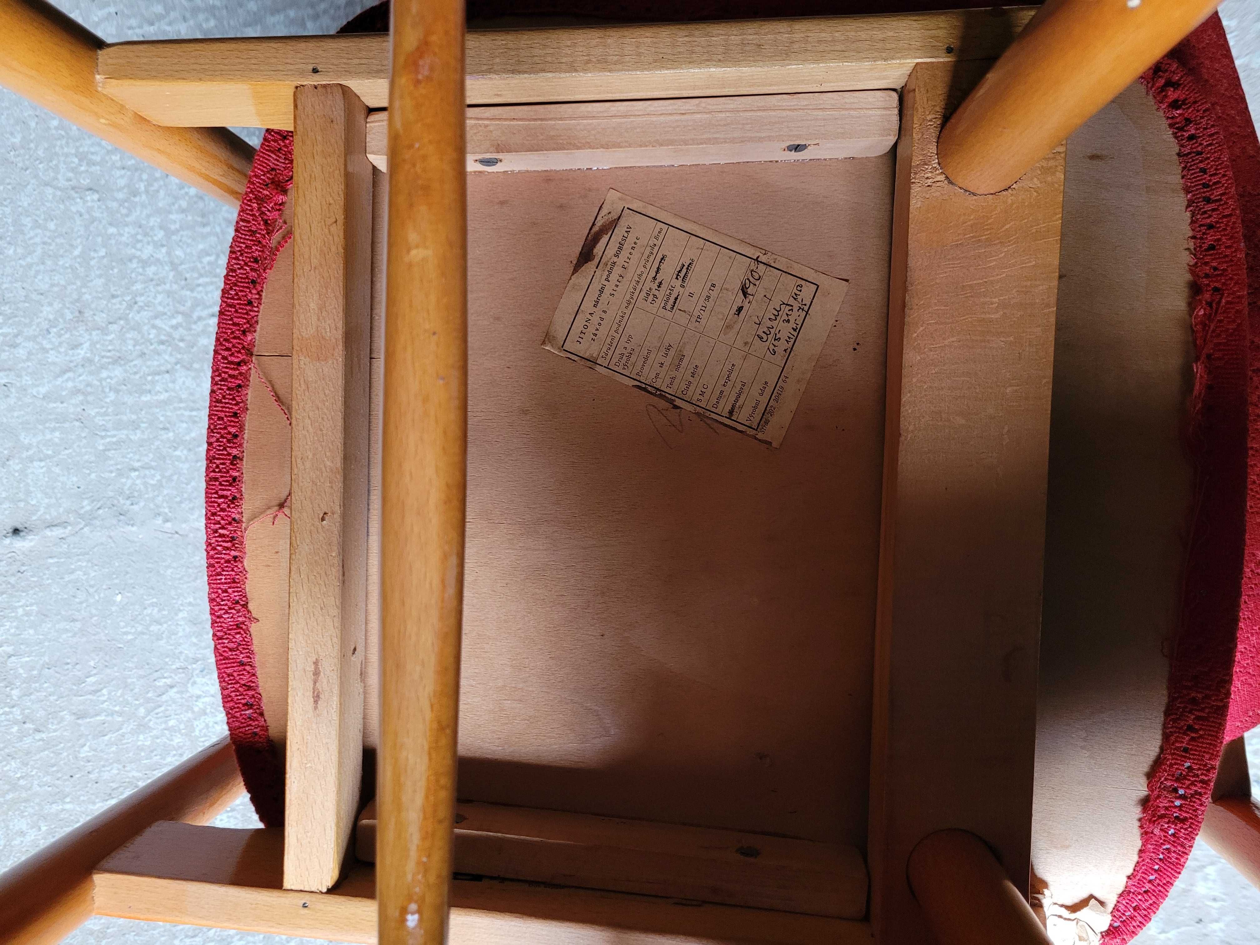 Krzesła Jitona 70 lata vintage Czechoslowacja