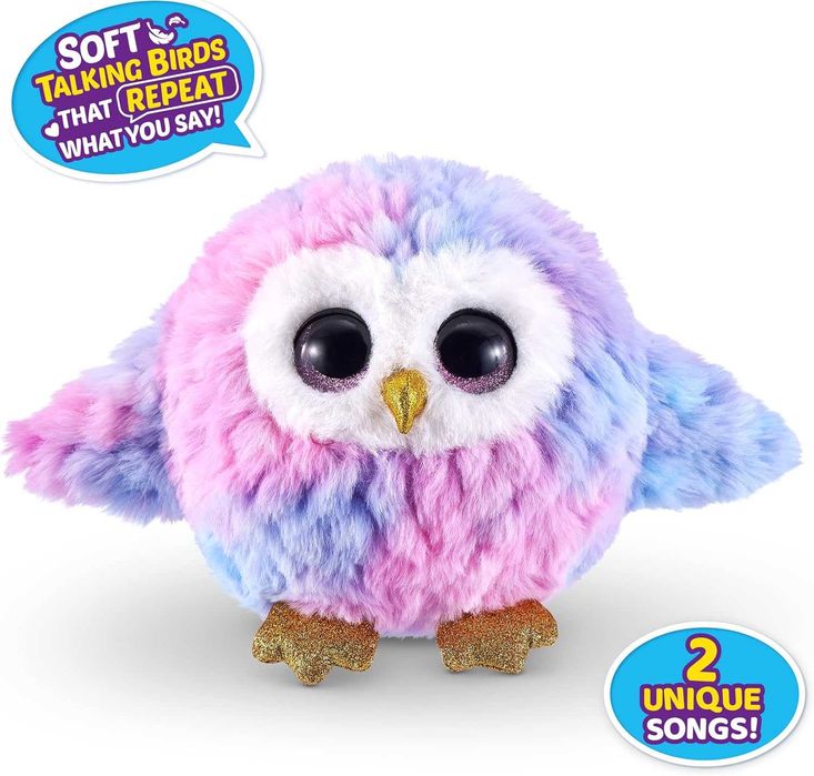 Интерактивная игрушка Весёлые птички Сова фламинго Pets Alive Chirpy