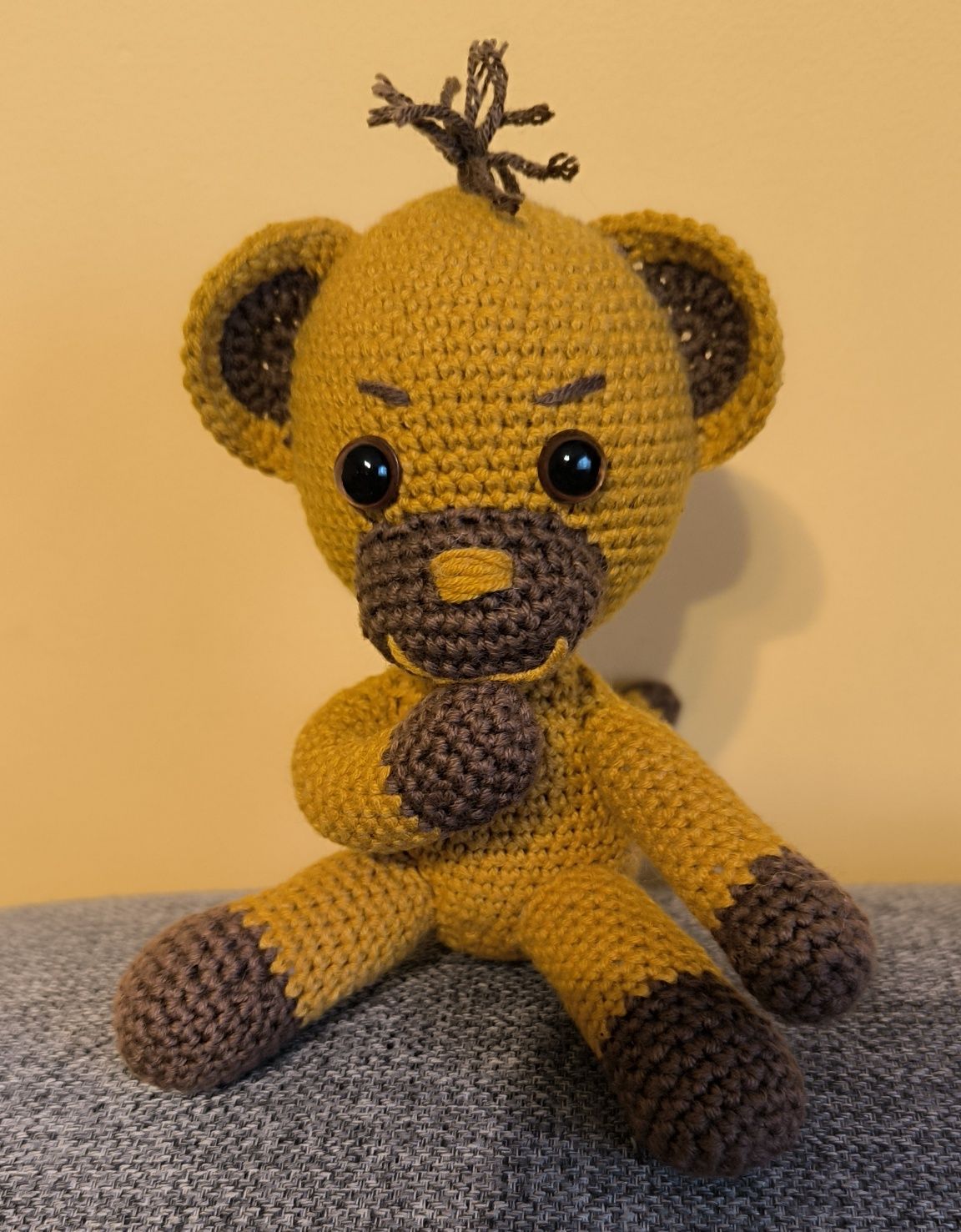 Zabawka maskotka Baby Małpka na szydełku