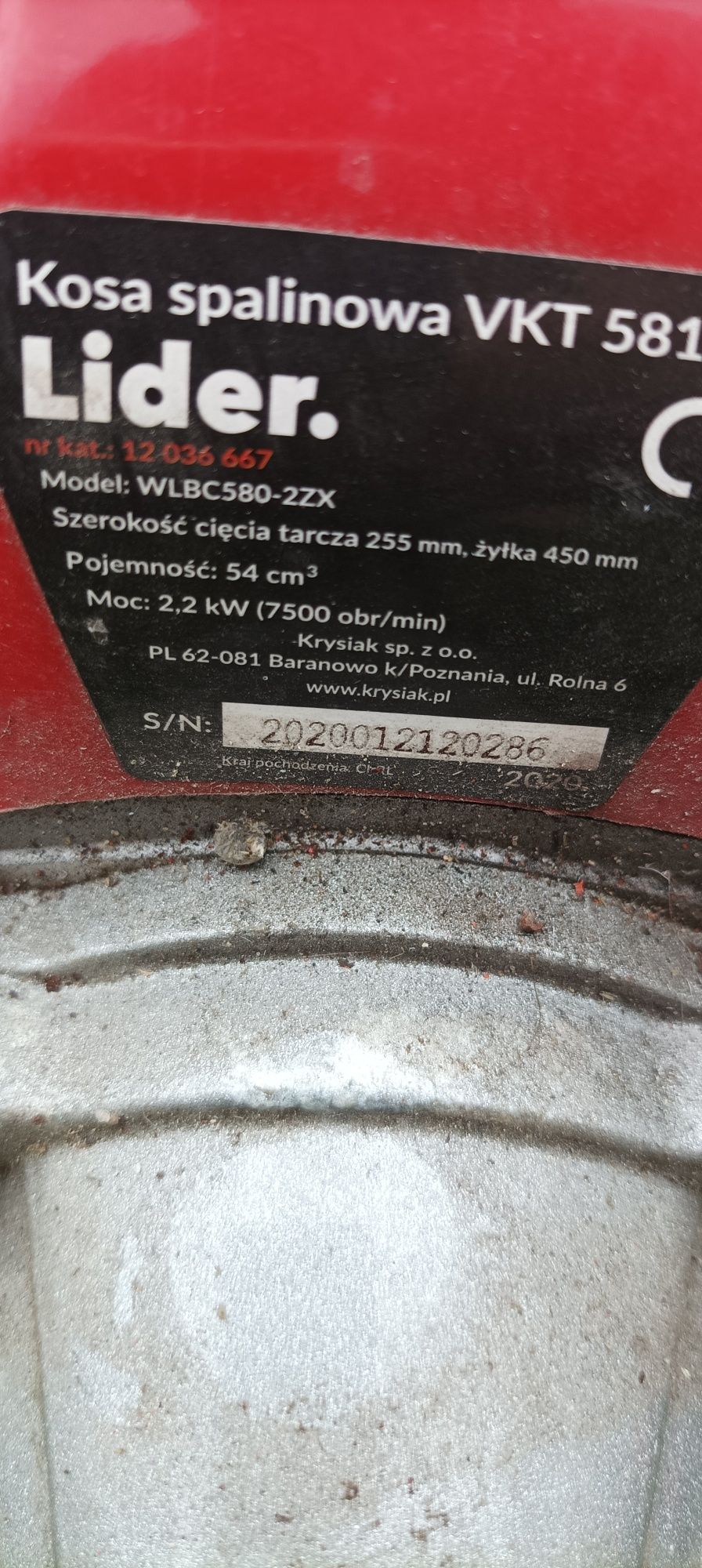 Podkaszarka kosa spalinowa lider plus pas