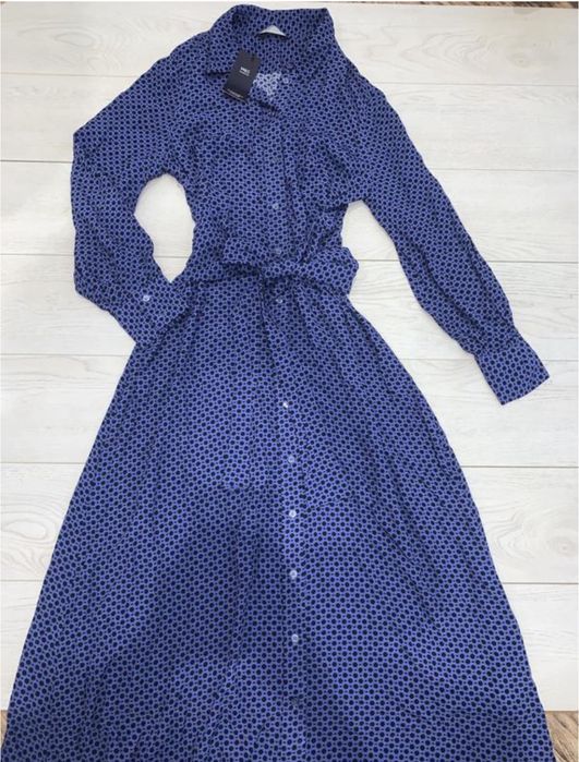 Довге плаття сукня на гудзиках під пояс нове m&s collection 14 m-l