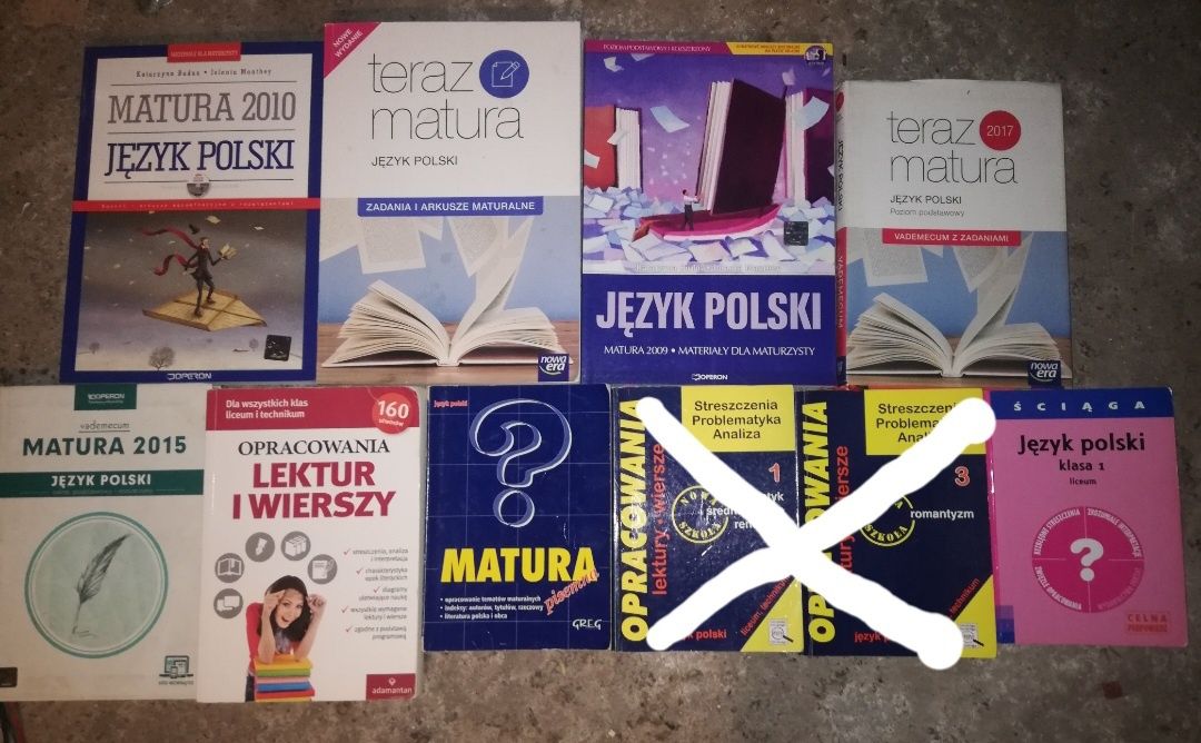 Książki i opracowania w dobrej cenie do matury z polskiego!!