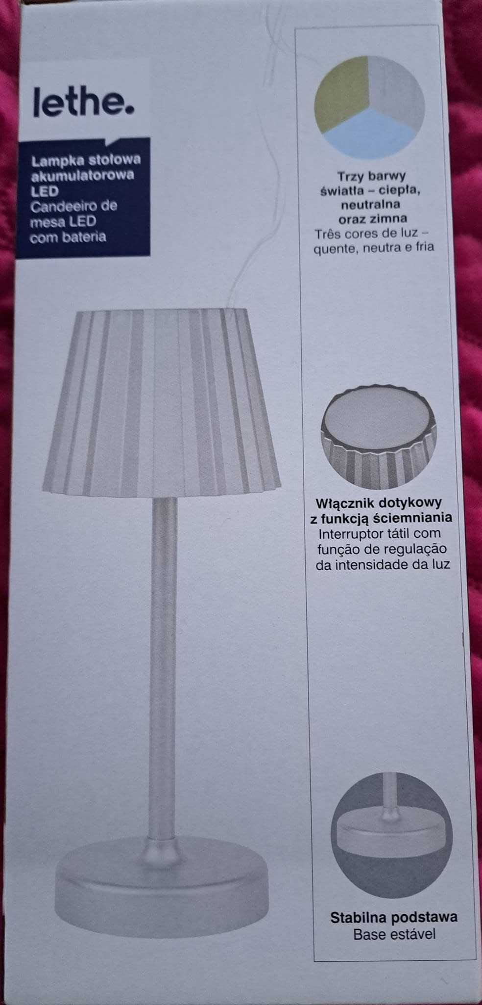 lampka stołowa Lethe nowa ładowana na usb