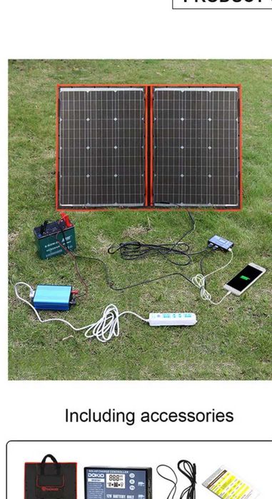 Panel słoneczny przenośny 300wat falownik 12v