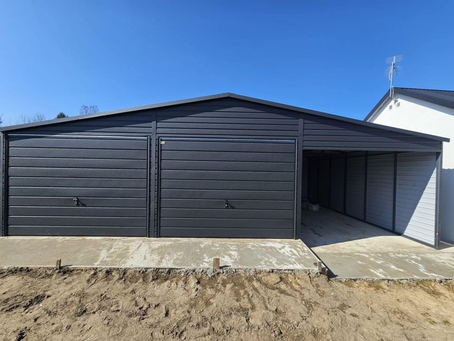 Garaż blaszany 4x6 6x5 6x5,80 6x6 7x6 8x6 9x5 9x6 - PRODUCENT Premium!
