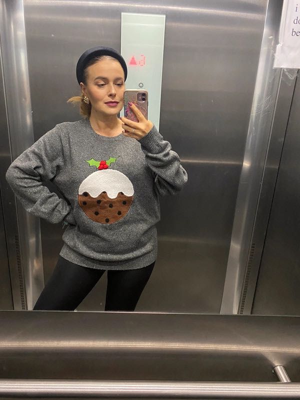 Świąteczny sweter, babeczka