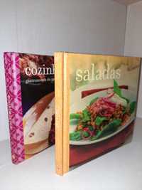 2 Livros "Saladas gastronomia do mundo" + "Cozinha latina gastronomia