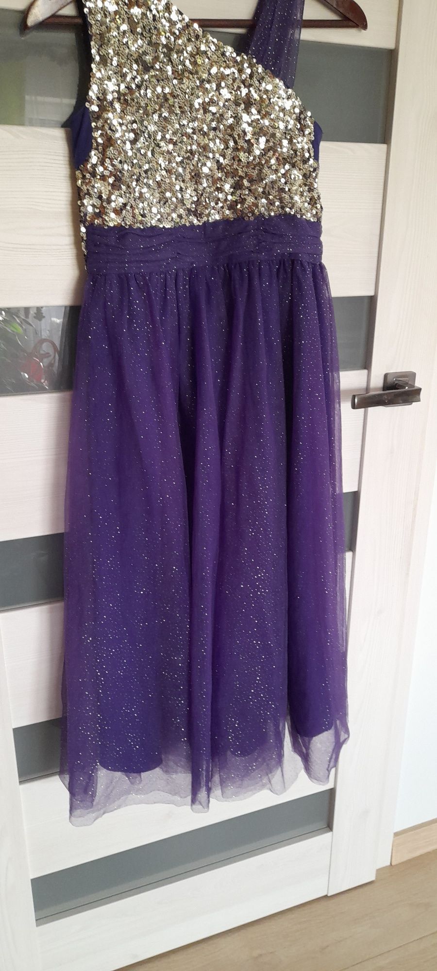 Monsoon suknia sukienka wieczorowa imprezowa 10-11, 140-146 cekiny