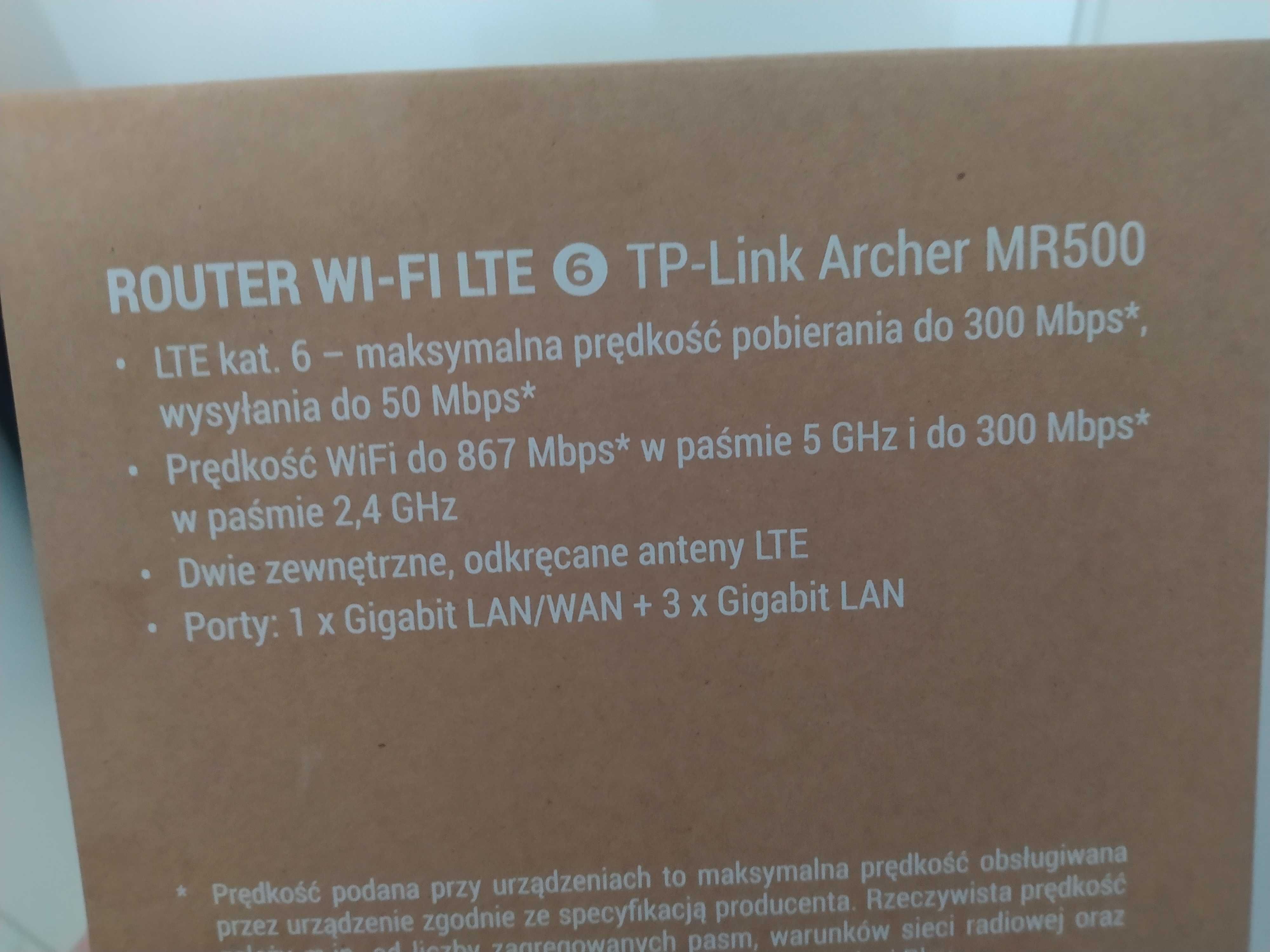 Router stacjonarny kat. 6 TP-Link Archer MR500