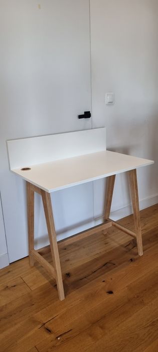 Biurko Ragaba Luka białe dąb 85x50 małe