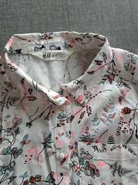 Bluzka koszula bez rękawów kwiatuszki zapinna h&m 152 cm