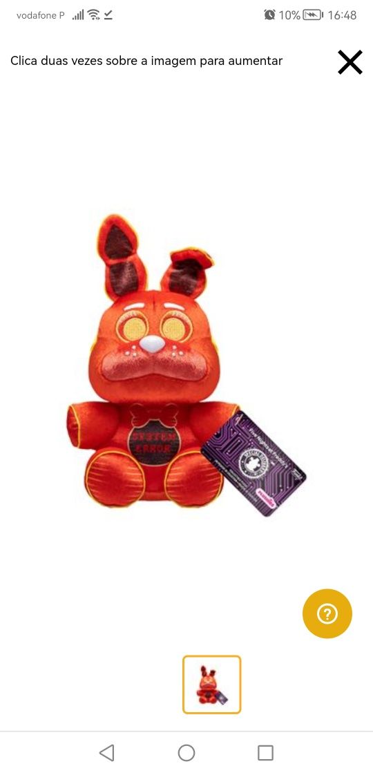 Peluche Five Nights at Freddy's Sistem Error Bonnie