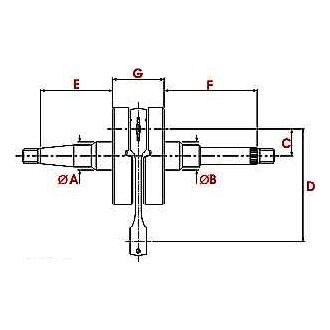 Wał korbowy motorower 50 chopper king ws50 Barton junak Router zipp