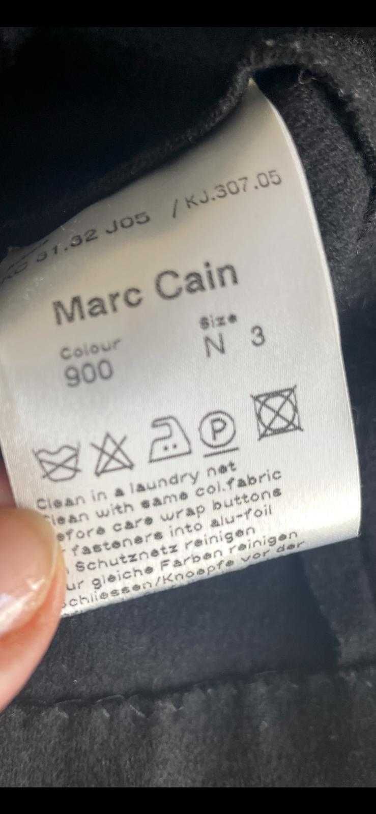 Żakiet Marynarka Marc Cain, r.38, wełna+kaszmir, czarny