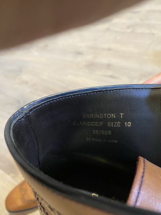 Шкірані броги дербі преміум класу Loake розмір 10 (44,5-45)