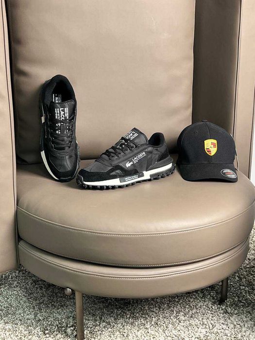 Чоловічі кросівки лакоста Lacoste Elite Active PRM Black White [41-45]