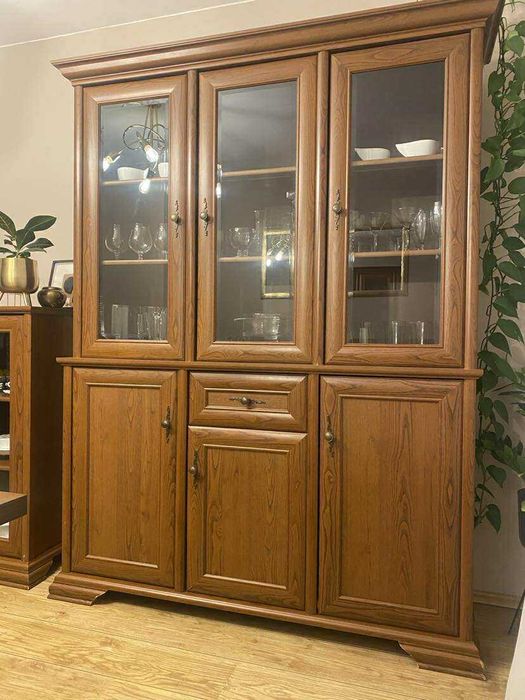 Zestaw mebli do salonu / jadalni – klasyczny styl, stan bardzo dobry