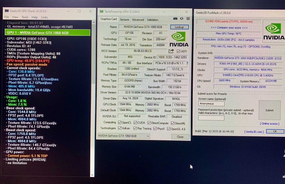 Відеокарта MSI GeForce GTX 1060 AERO ITX 6G OC