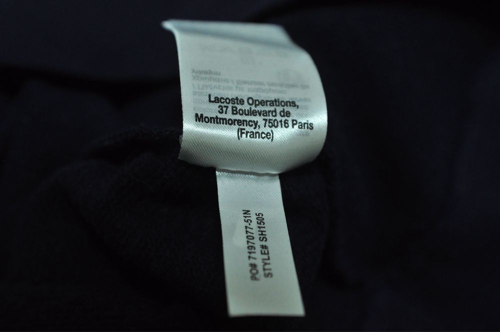 Lacoste оригинал свитшот мужской кофта тёмно синий лакоста