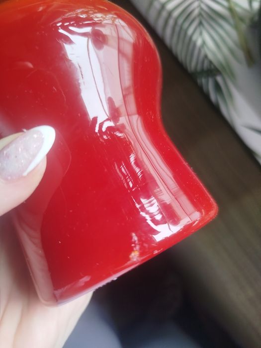 Wazon osiołek Czesław Zuber piękny czerwony pomarańczowy limitowany