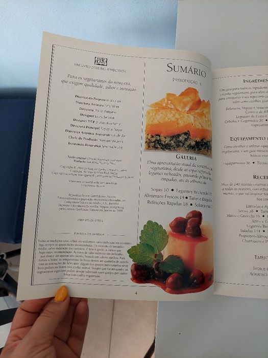 Livro Receitas vegetariana