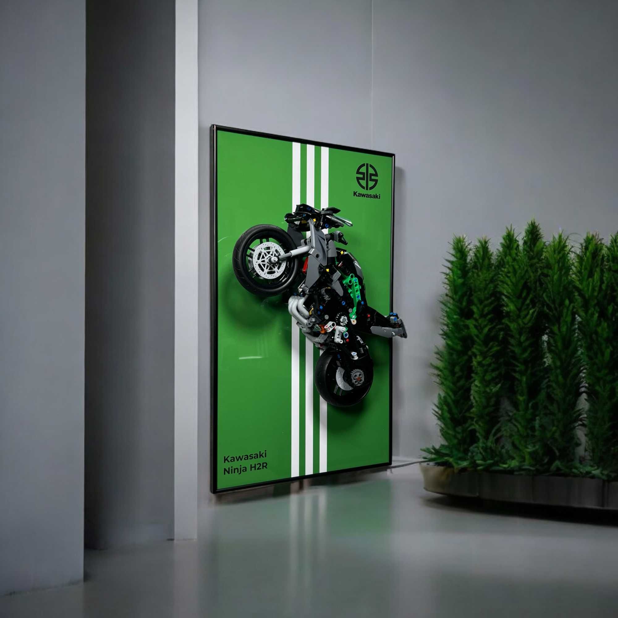 Тримач Рамка на Стіну для Вашого LEGO Мотоцикл Kawasaki Ninja H2R Лего