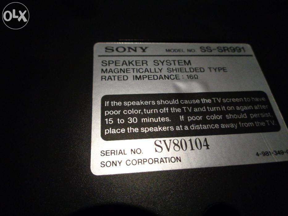 2 Colunas de som marca Sony como nóvas