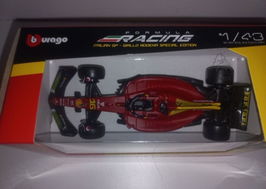 Bburago bolid F1 Ferrari Italian GP ,Charles Leclerc, skala 1:43