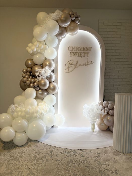 Ścianki balonowe, dekoracje stołów, Urodziny, Chrzest, Komunia, inne